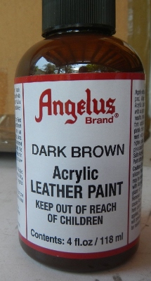 Angelus Dark Brown Leather Paint Angelus Leather Paint  Angelus 2 Thin, Angelus 2 Hard, Angelus Preparer and Degalzer Angelus Stripper Leather Paint  Leather Dye Leather Preparer Acrylic Paint